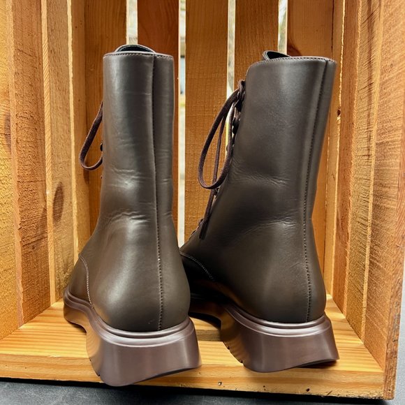 Stuart Weitzman Brown Combat Boots - Picture 4 of 8
